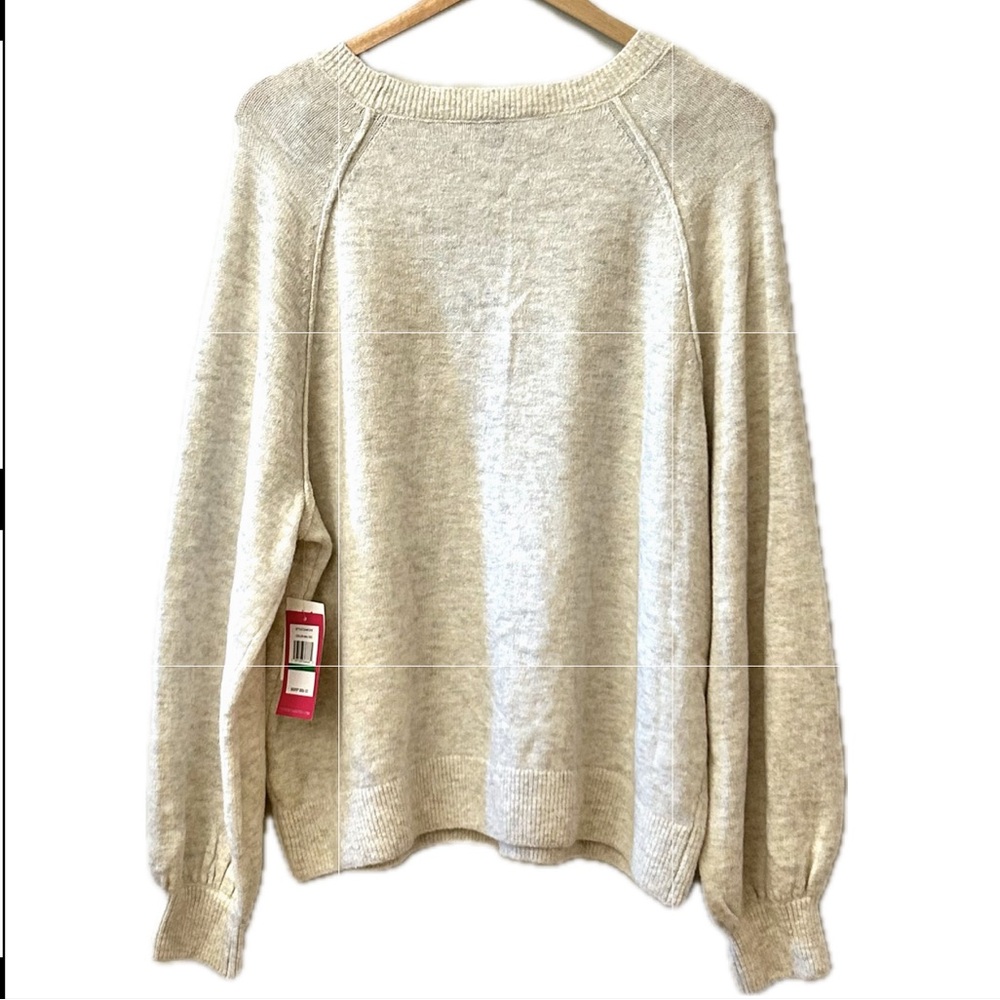 Vince Camuto Crew Knit Sweater w/ Raglan Sleeves. Women’s L in Malted - NWT - Picture 2 of 16